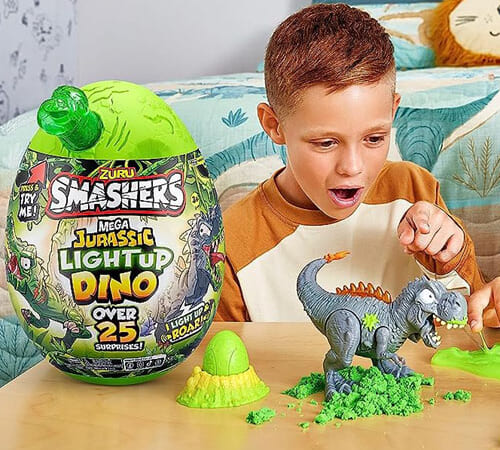 Smashers Mega Jurassic Light Up Dino Egg with Over 25 Surprises (T-Rex) $15 (Reg. $27) – Lowest price in 30 days