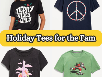 Today Only! Holiday Tees for the Fam $5 (Reg. $9.99)