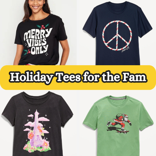 Today Only! Holiday Tees for the Fam $5 (Reg. $9.99)