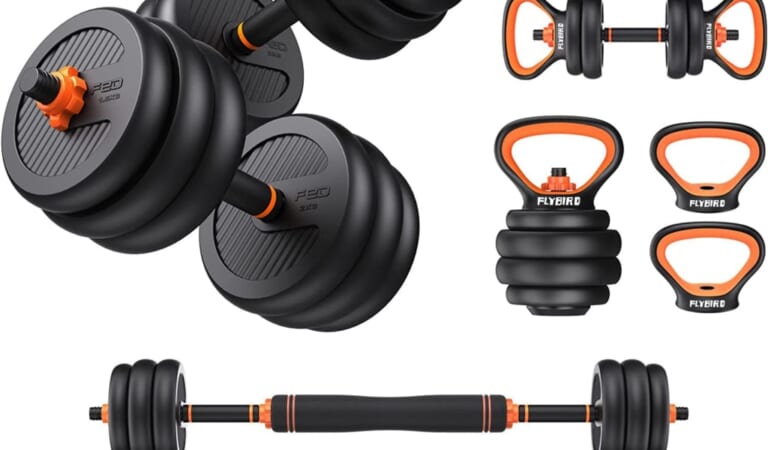 Flybird 50-lb. Adjustable Dumbbell Set for $114 + free shipping