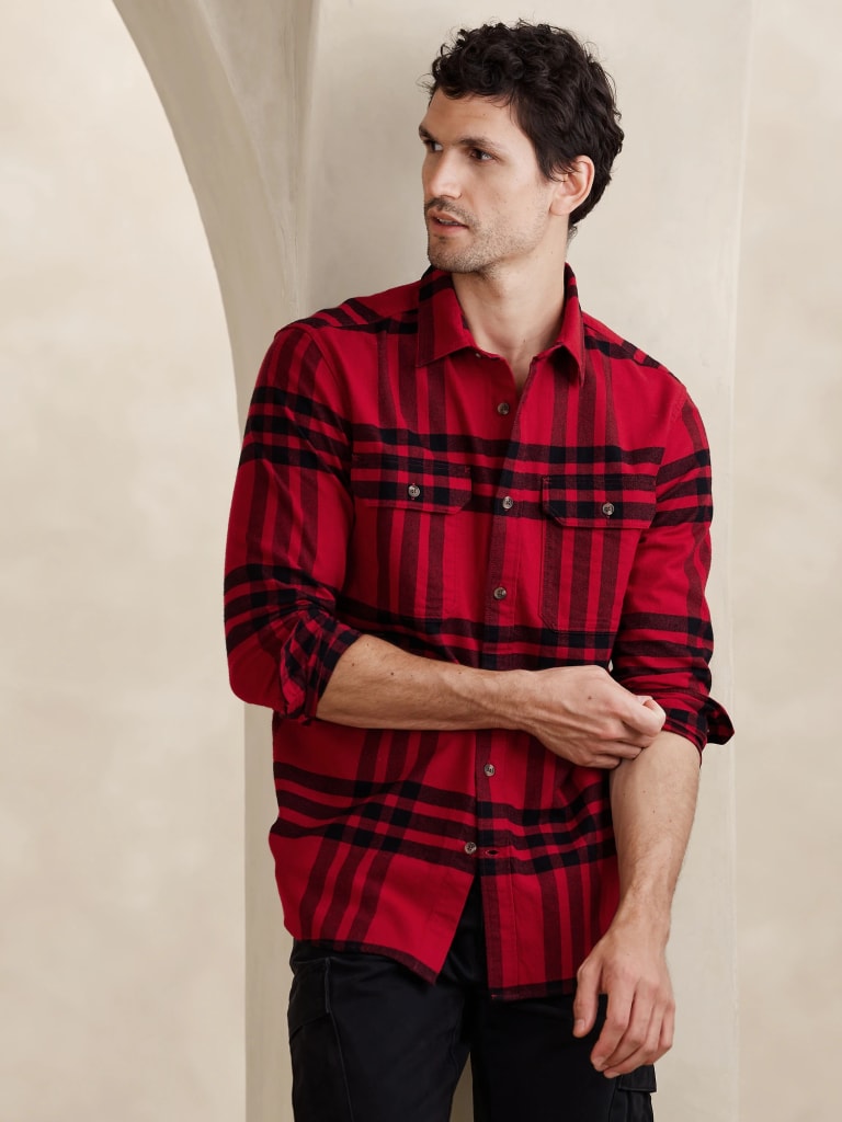 Men's Flannel Shirts at Banana Republic Factory for $25 + free shipping w/ $50