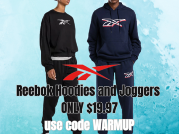 Reebok Hoodies and Joggers $19.97 After Code (Reg. $55)