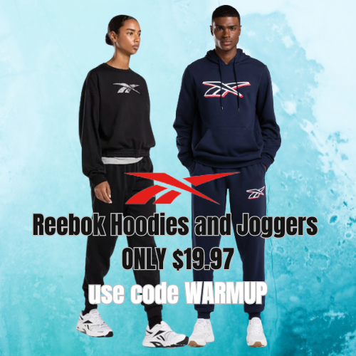 Reebok Hoodies and Joggers $19.97 After Code (Reg. $55)