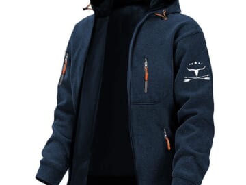 Men's Zip Up Hoodie Jacket for $11 + $10 s&h