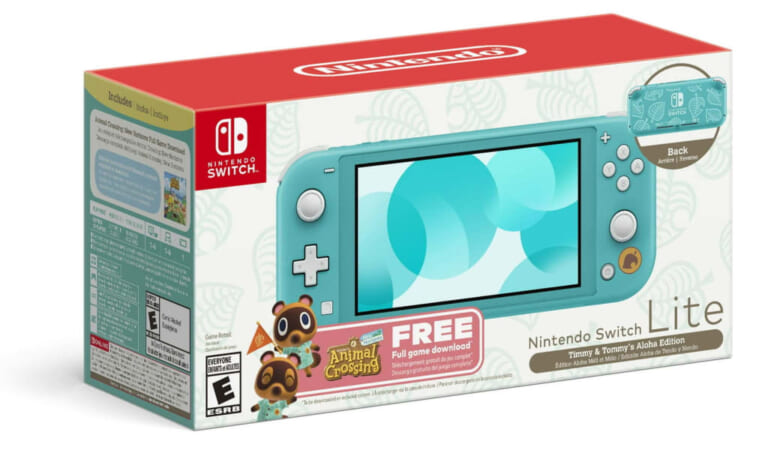 Nintendo Switch Lite Animal Crossing New Horizons Bundle for $199 + free shipping