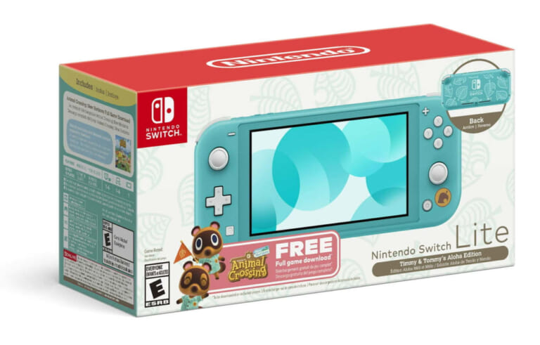 Nintendo Switch Lite Animal Crossing New Horizons Bundle for $199 + free shipping