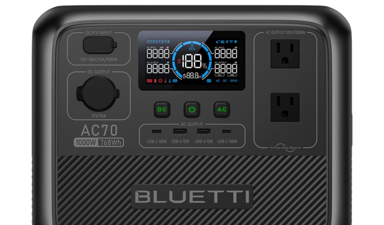 Bluetti AC70 1,00W Portable Power Station for $449 + free shipping