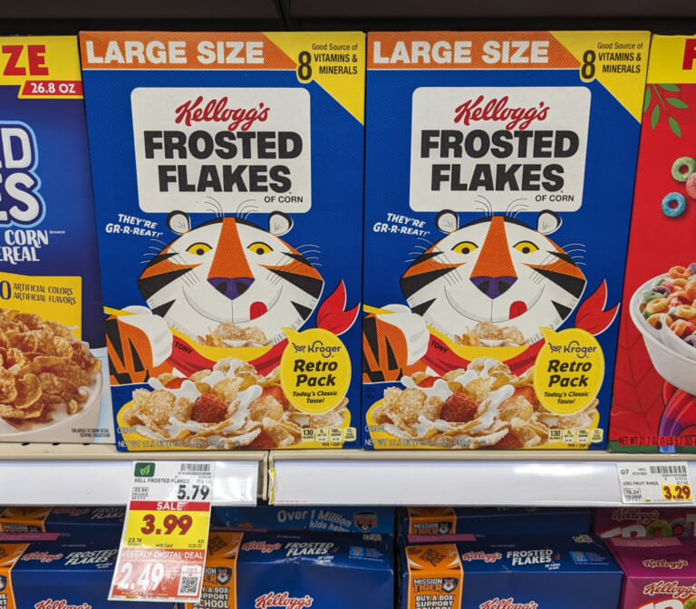 Kellogg’s Large Size Boxes Of Cereal Just $2.49 At Kroger