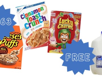 $2.63 General Mills Cereal & FREE Milk at Kroger!