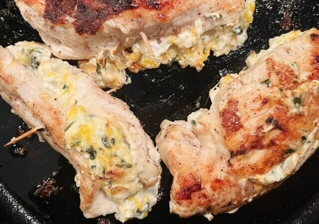 Spinach & Cheese Stuffed Chicken Breast