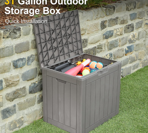 Amazon Black Friday! EAST OAK Deck Box with Padlock, 31 Gallon $45.98 Shipped Free (Reg. $55)