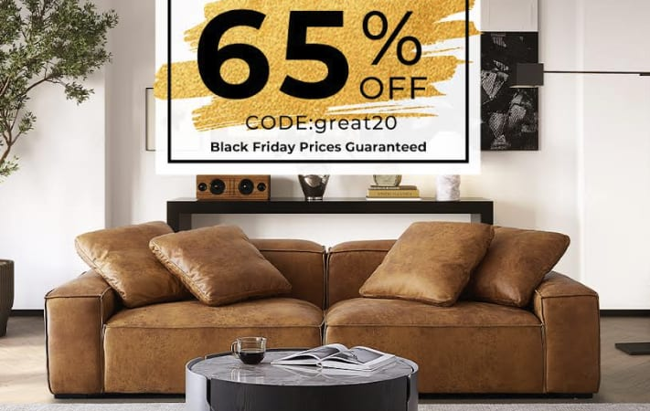 Salo Classic Air Leather Pad Sofa for $1,756 + free shipping