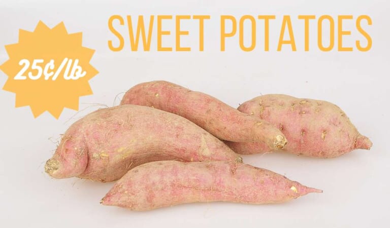 Pick Up Sweet Potatoes as Low as 25¢/lb. at Stores All Over Town