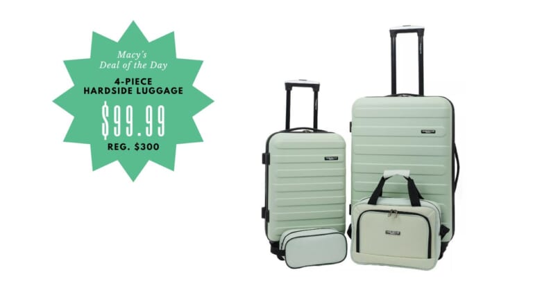 Macy’s 4-Piece Hardside Luggage Set $99.99 (reg. $300)