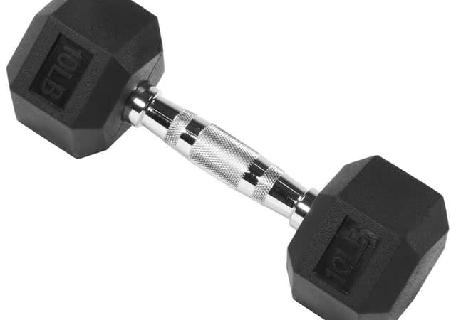 BalanceFrom Rubber Encased Hex Dumbbells From $8 + free shipping w/ $35