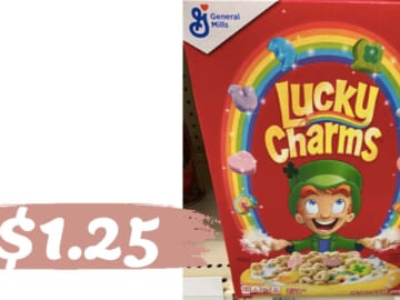 $1.25 Lucky Charms Cereal at Walgreens