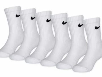 Boys Nike 6-Pack Dri-FIT Performance Crew Socks