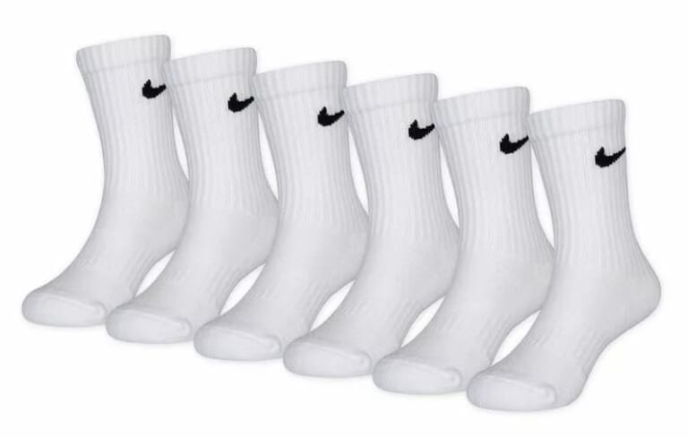 Boys Nike 6-Pack Dri-FIT Performance Crew Socks