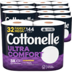 Cottonelle Ultra Comfort Family Mega Rolls Toilet Paper, 32-Count as low as $19.13 After Coupon (Reg. $34.79) + Free Shipping – 60¢/Roll, 32 Family Mega Rolls = 144 Regular Rolls