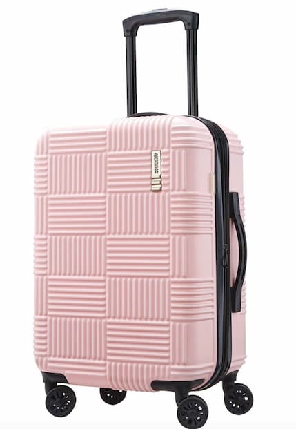 American Tourister NXT Checkered Hardside Carry On Spinner Suitcase