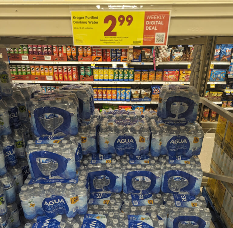 Kroger Purified Drinking Water 24-Pack Just $2.99 At Kroger