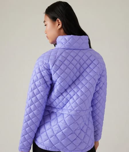 Athleta Whisper Featherless Puffer Jacket in Madiera Purple