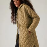 Athleta Whisper Featherless Puffer Parka in Serpentine