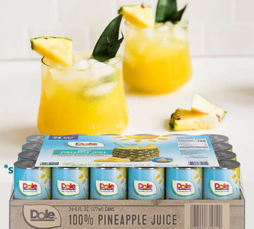 Dole All Natural 100% Pineapple Juice 24-Count Cans $10.72 (Reg. $28.98) – 45¢/Can