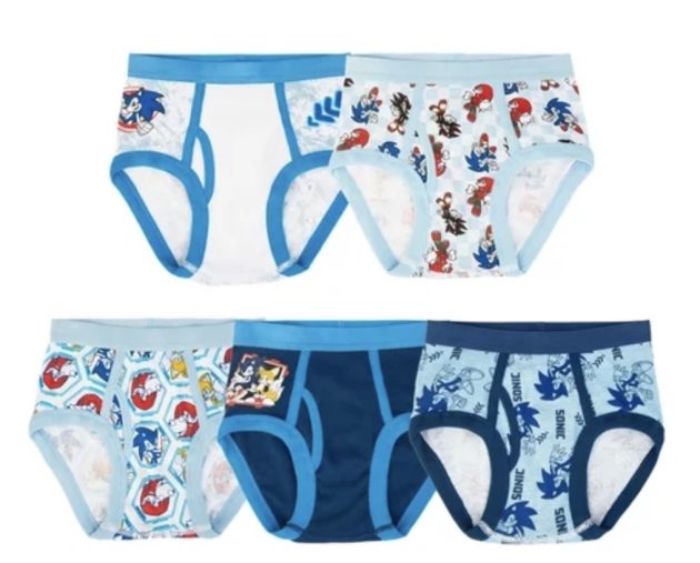 Boys Sonic The Hedgehog Character Underwear, Size 4-8