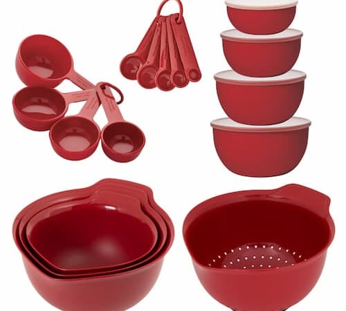 KitchenAid 21-Piece Mixing Bowl and Measuring Set only $20!