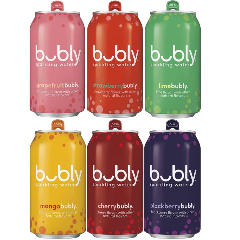 bubly Zero Calorie Sugar-Free Sparkling Water, 6-Flavor Variety Pack, 18-Pack as low as $5.74 Shipped Free (Reg. $28) – $0.32/ 12-Oz Can