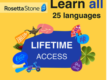 Rosetta Stone Lifetime Unlimited Languages Subscription for $150