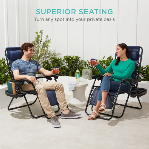 Set of 2 Adjustable Zero Gravity Patio Chair Recliners w/ Cup Holders $79.99 After Code (Reg. $100) + Free Shipping – In 20+ different colors! Best price in the last few years!