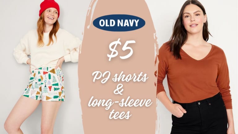 Old Navy | $5 Long Sleeve Tees, $5 PJ Shorts, $4 Beanies | Today Only!