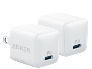 Certified Refurb Anker PowerPort PD Nano 20W USB-C Wall Charger 2-Pack for $16 + free shipping