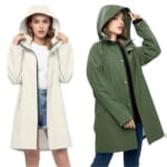 Amazon Black Friday! Women’s Hooded Long Rain Jacket $29.70 (Reg. $62) – Beige or Green, XL, XXL, L.L. Bean Lookalike!