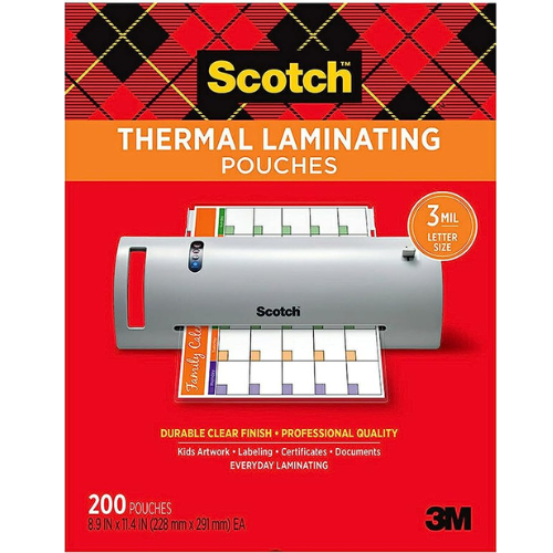 Amazon Black Friday! Scotch Thermal Laminating Pouches, 200-Pack $19.35 (Reg. $43.29) – 10¢/pouch!