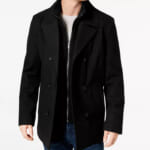 Kenneth Cole Men's Double-Breasted Wool-Blend Peacoat w/ Bib for $80 + free shipping