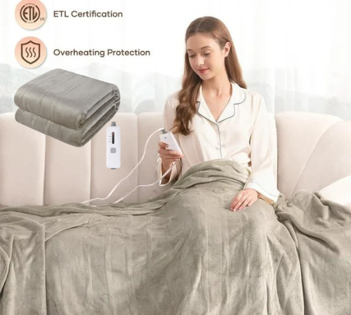 Walmart Black Friday! Full Size Heated Electric Blanket $39.99 Shipped Free (Reg. $90) – 1.3K+ FAB Ratings!