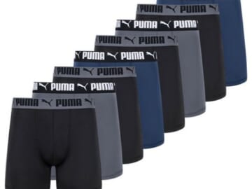 Puma Men’s Active Stretch Boxer Briefs, 8-Pack $19.99 (Reg. $56) – $2.50 Each, 2 Colors, S-XL