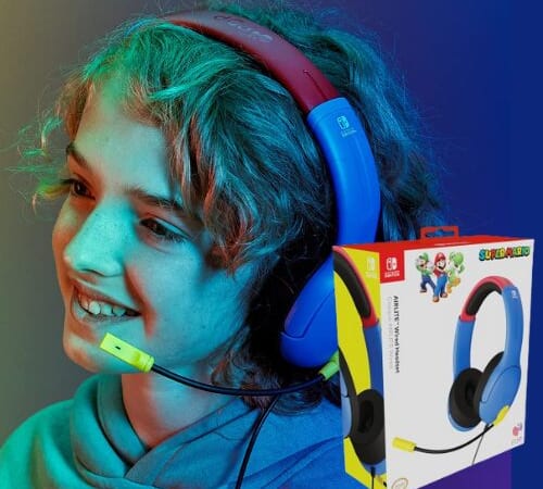 Amazon Black Friday! PDP Gaming AIRLITE Stereo Headset with Mic $12.50 (Reg. $25) – for Nintendo Switch/Switch Lite/OLED (Mario Dash Blue)