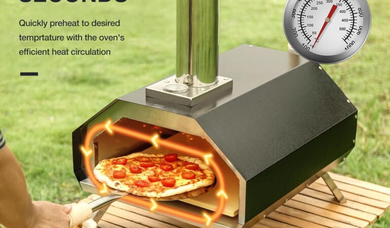 Gas and Wood Pellet Outdoor Pizza Oven with 13-inch Pizza Stone $89.99 After Code + Coupon (Reg. $150) + Free Shipping