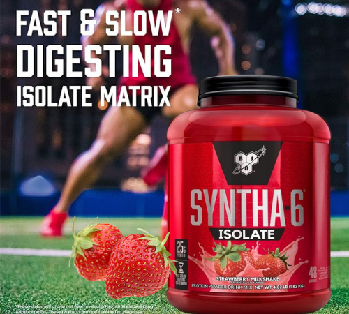 BSN 4.02-Lb SYNTHA-6 Whey Protein Isolate Powder, Strawberry Milkshake as low as $33.51 After Coupon (Reg. $75) + Free Shipping