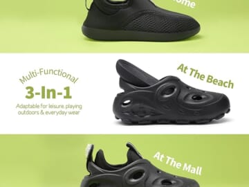 DREAM PAIRS Kids 3-in-1 Foam Runner Slip-on Sneakers $13.85 After Code (Reg. $33) – 3 Colors, Multiple Sizes