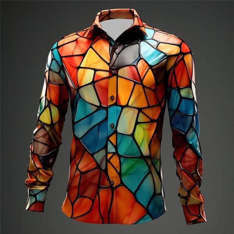 Men's Abstract Shirt for $9 + $5 s&h