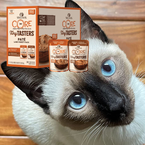 12-Pack Wellness CORE Tiny Tasters Wet Cat Food (Land Variety Pack) as low as $6.20 After Coupon (Reg. $16) + Free Shipping – 52¢/ 1.75 Oz Pouch + Sea Variety Pack only $0.78/Pouch