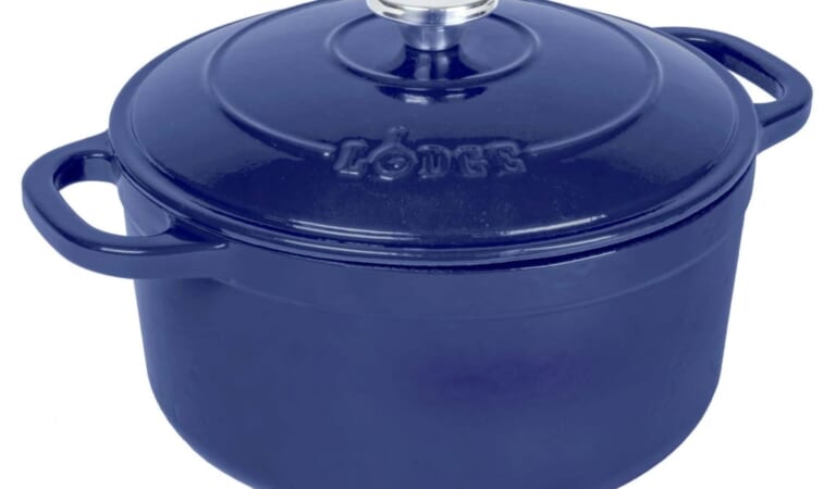 Lodge Cast Iron 5.5 Quart Enameled Dutch Oven for $40 + free shipping