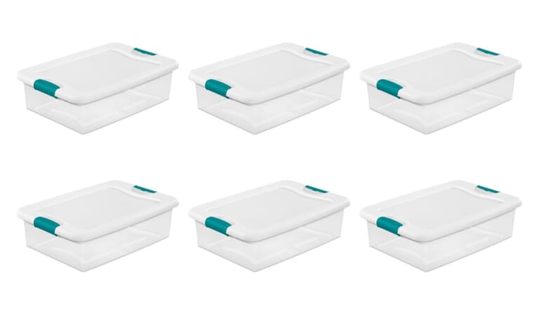 Sterilite 32 Qt Storage Box Container 12-Pack for $90 + free shipping