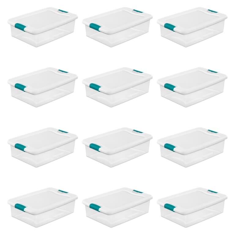 Sterilite 32 Qt Storage Box Container 12-Pack for $90 + free shipping