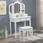 Amazon Cyber Monday! Make Up Table and Stool Set, White $127.49 Shipped Free (Reg. $217.99)